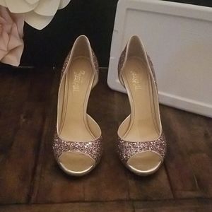 Jerome c. Rousseau's sparkle open toe pump